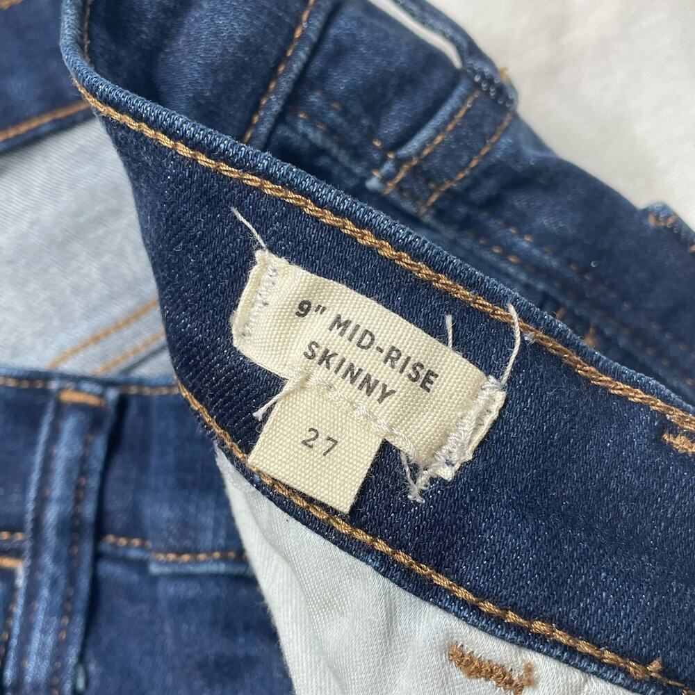Madewell 9" Mid Rise Skinny Jeans Size 27 Women's Cotton Slim Fit Stretchy - Picture 7 of 8
